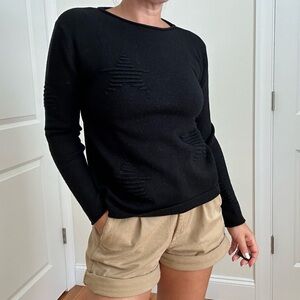 Philosophy Star Pattern Long Sleeve Pullover Sweater